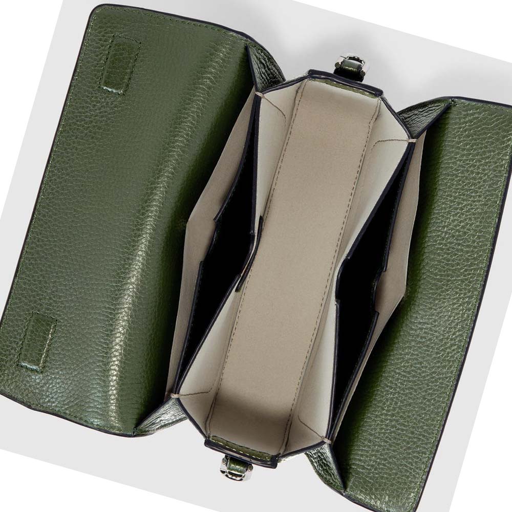 Men's Ecco TEXTUREBLOCK PINCH COMPACT Shoulder Bags Green | USA 792QMA